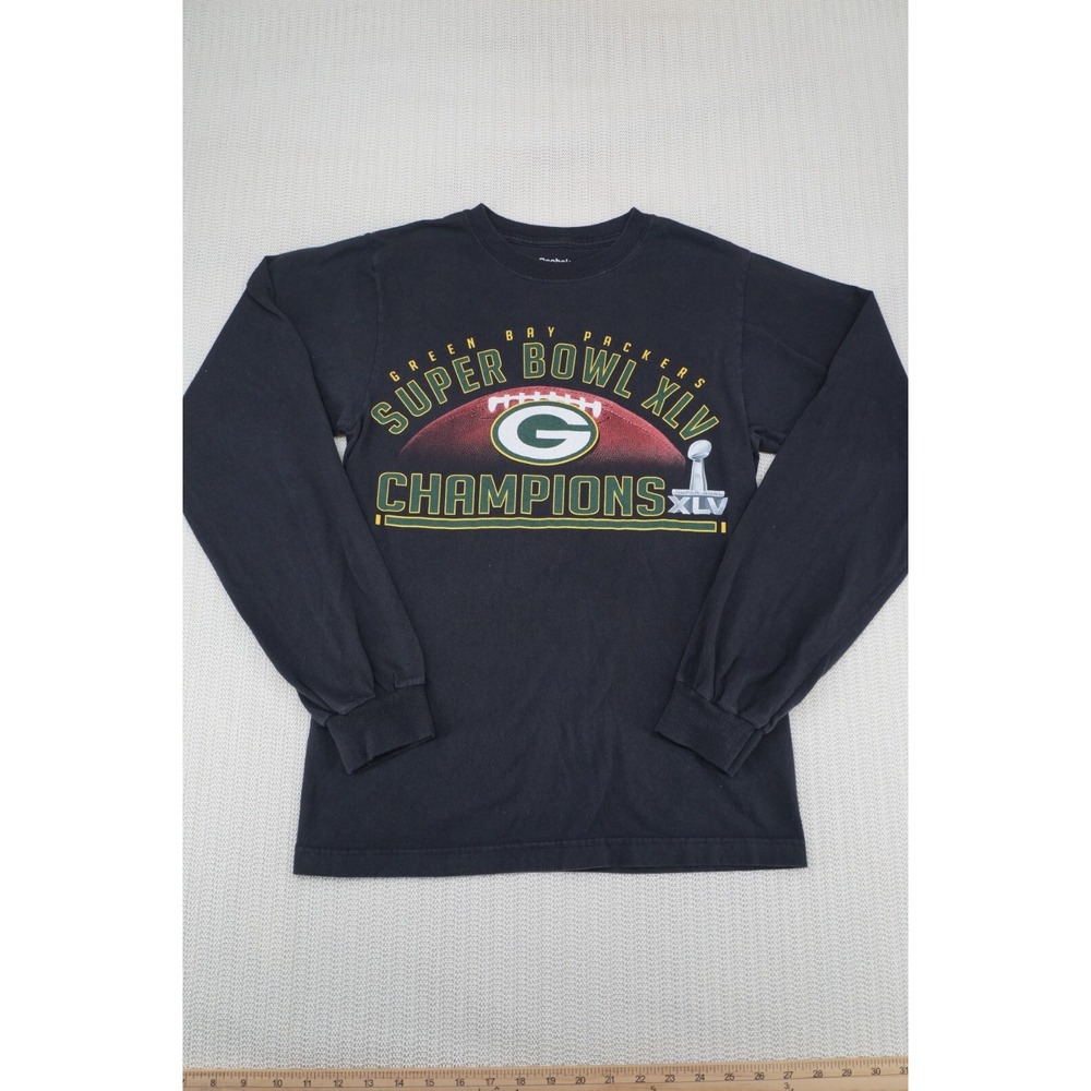 Green Bay Packers Shirt Mens Small Super Bowl XLV 45 NFL Football Reebok